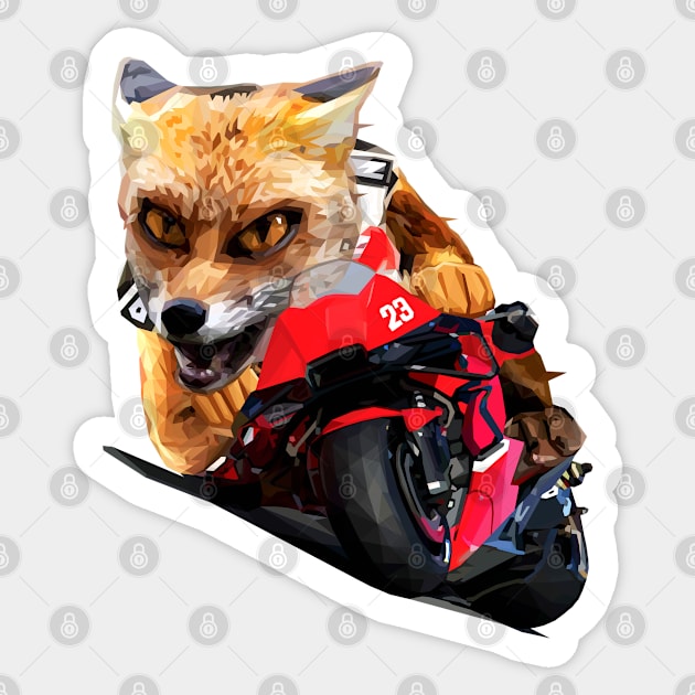 Fox Leading Race Day Sticker by pxl_g